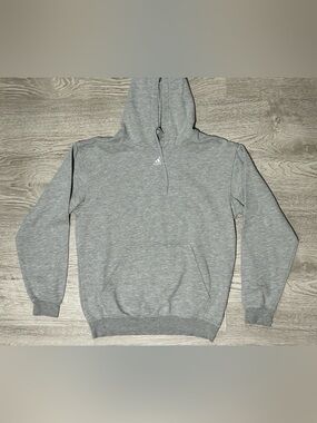 Vintage adidas Centre Logo Light Gray Heather Pullover Hoodie Sweater